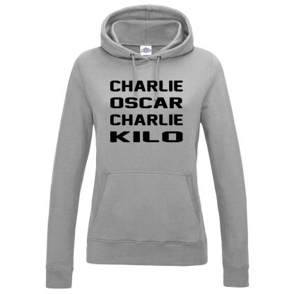 Ladies C.O.C.K Hoodie - Grey, 18