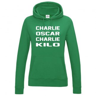 Ladies C.O.C.K Hoodie - Kelly Green, 18