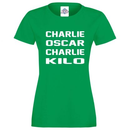Ladies C.O.C.K T-Shirt - Kelly Green, 18