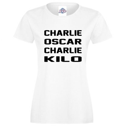 Ladies C.O.C.K T-Shirt - White, 18