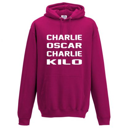 Mens C.O.C.K Hoodie - Hot Pink, 2XL