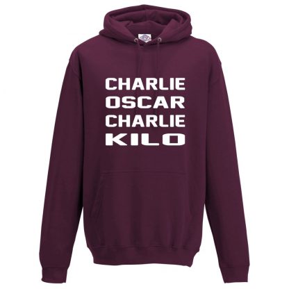 Mens C.O.C.K Hoodie - Maroon, 2XL