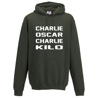 Mens C.O.C.K Hoodie - Olive Green, 2XL