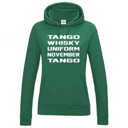 Ladies T.W.U.N.T Hoodie - Bottle Green, 18