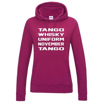 Ladies T.W.U.N.T Hoodie - Hot Pink, 18