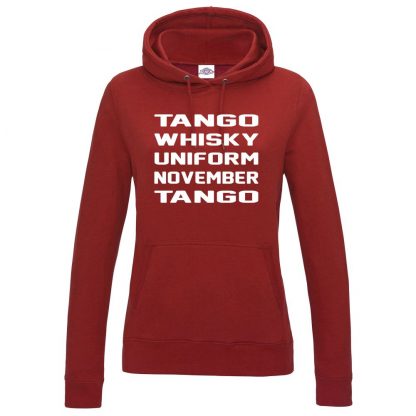 Ladies T.W.U.N.T Hoodie - Red, 18