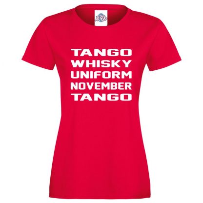 Ladies T.W.U.N.T T-Shirt - Red, 18