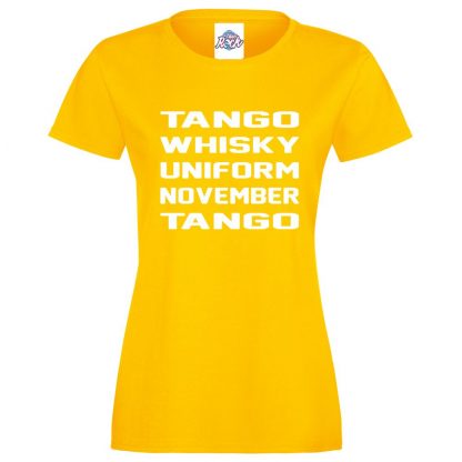 Ladies T.W.U.N.T T-Shirt - Yellow, 18