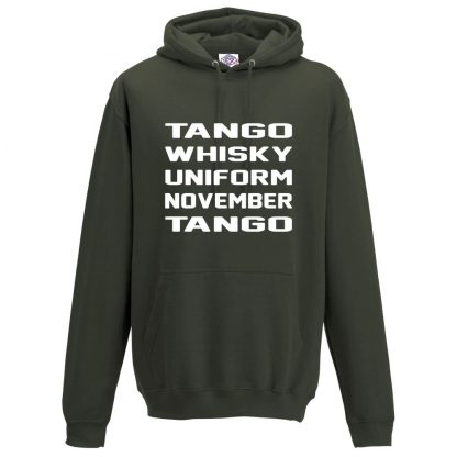 Mens T.W.U.N.T Hoodie - Olive Green, 2XL