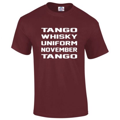 Mens T.W.U.N.T T-Shirt - Maroon, 2XL