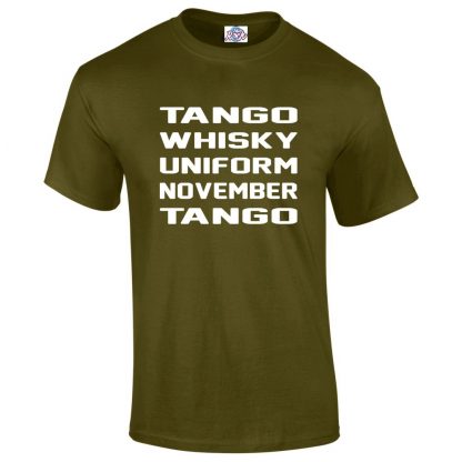 Mens T.W.U.N.T T-Shirt - Military Green, 2XL