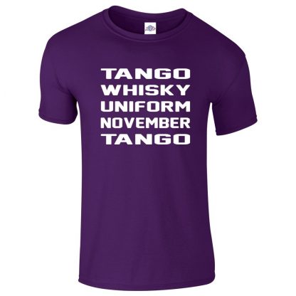 Mens T.W.U.N.T T-Shirt - Purple, 2XL