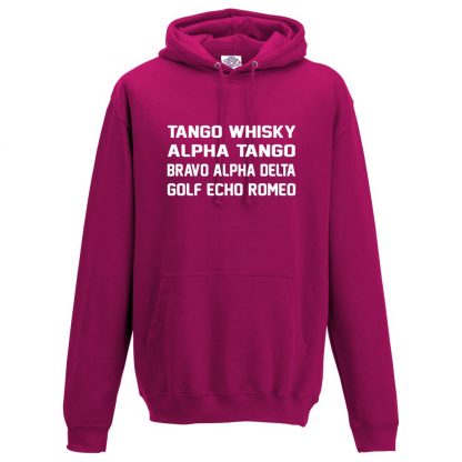 Mens T.W.A.T.B.A.D.G.E.R Hoodie - Hot Pink, 2XL