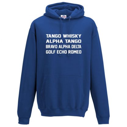 Mens T.W.A.T.B.A.D.G.E.R Hoodie - Royal Blue, 3XL