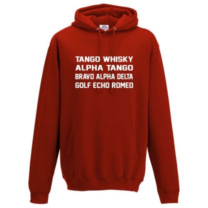 Mens T.W.A.T.B.A.D.G.E.R Hoodie - Red, 3XL