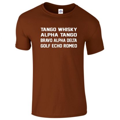Mens T.W.A.T.B.A.D.G.E.R T-Shirt - Chestnut, 2XL