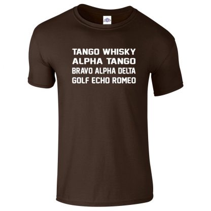 Mens T.W.A.T.B.A.D.G.E.R T-Shirt - Dark Chocolate, 2XL