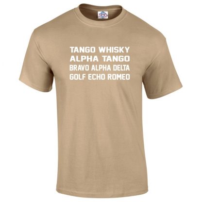 Mens T.W.A.T.B.A.D.G.E.R T-Shirt - Desert, 2XL
