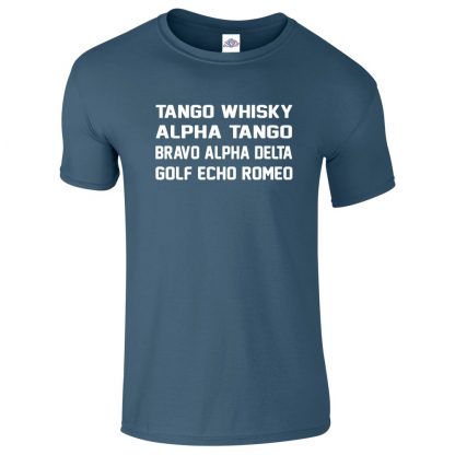 Mens T.W.A.T.B.A.D.G.E.R T-Shirt - Indigo Blue, 2XL
