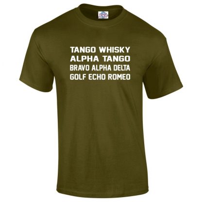 Mens T.W.A.T.B.A.D.G.E.R T-Shirt - Military Green, 2XL