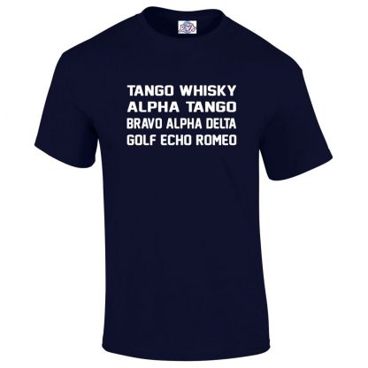 Mens T.W.A.T.B.A.D.G.E.R T-Shirt - Navy, 5XL