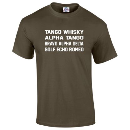 Mens T.W.A.T.B.A.D.G.E.R T-Shirt - Olive Green, 2XL