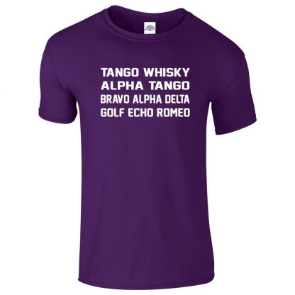 Mens T.W.A.T.B.A.D.G.E.R T-Shirt - Purple, 2XL
