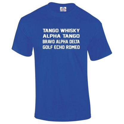 Mens T.W.A.T.B.A.D.G.E.R T-Shirt - Royal Blue, 5XL