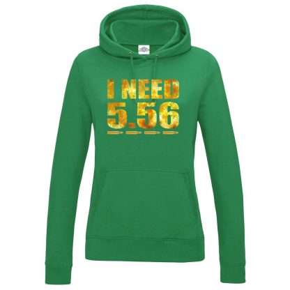 Ladies I NEED 5.56 Hoodie - Kelly Green, 18