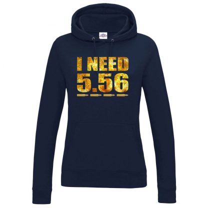 Ladies I NEED 5.56 Hoodie - Navy, 18