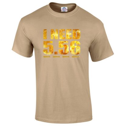 Mens I NEED 5.56 T-Shirt - Desert, 2XL