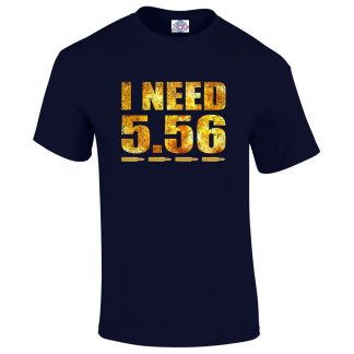 Mens I NEED 5.56 T-Shirt - Navy, 5XL
