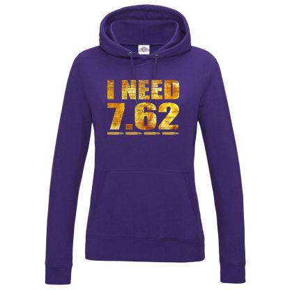 Ladies I NEED 7.62 Hoodie - Purple, 18