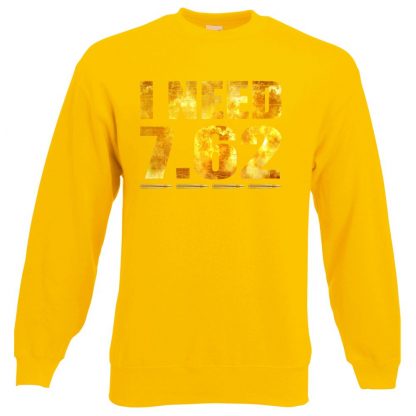 I NEED 7.62 Sweatshirt - Yellow, 2XL