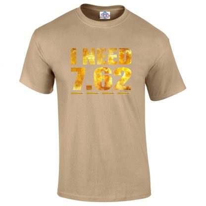 Mens I NEED 7.62 T-Shirt - Desert, 2XL