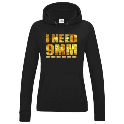 Ladies I NEED 9MM Hoodie - Black, 18