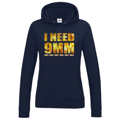 Ladies I NEED 9MM Hoodie - Navy, 18