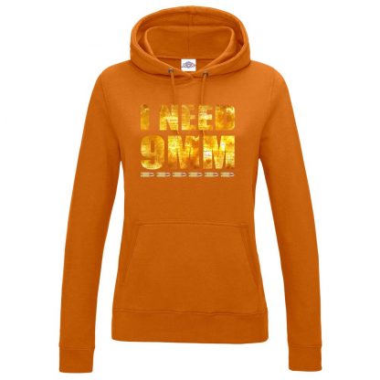 Ladies I NEED 9MM Hoodie - Orange, 18