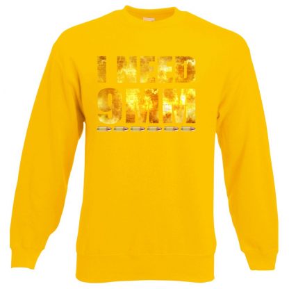 I NEED 9MM Sweatshirt - Yellow, 2XL