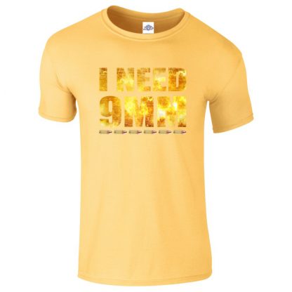 Mens I NEED 9MM T-Shirt - Daisy, 2XL