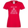 Ladies ARMY KEEP CALM T-Shirt - Red, 18