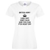 Ladies ARMY KEEP CALM T-Shirt - White, 18