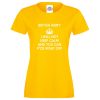 Ladies ARMY KEEP CALM T-Shirt - Yellow, 18