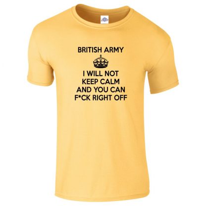 Mens ARMY KEEP CALM T-Shirt - Daisy, 2XL