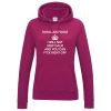 Ladies RAF KEEP CALM Hoodie - Hot Pink, 18