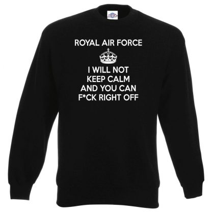 RAF KEEP CALM Sweatshirt - Black, 3XL