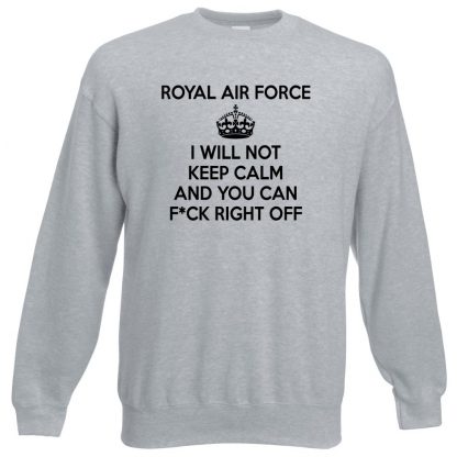 RAF KEEP CALM Sweatshirt - Grey, 3XL