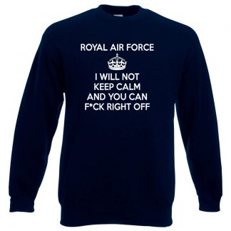 RAF KEEP CALM Sweatshirt - Navy, 3XL